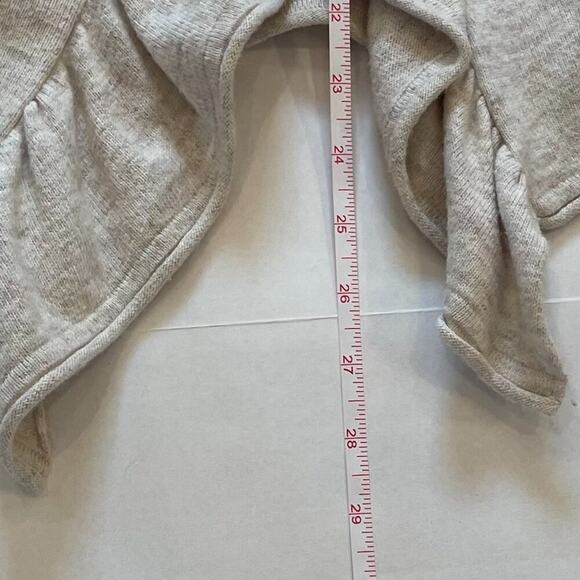 Zara Tan/Neutral Cotton/Angora Blend Long Sleeve Ruffle Open Cardigan Sweater S - Picture 9 of 12